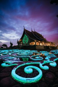 Glowing temple of Thailand